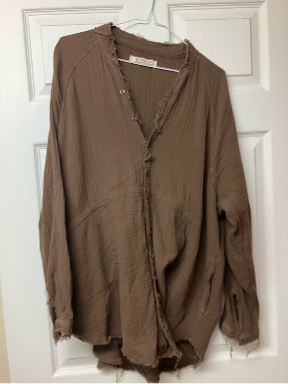 Free people we the free summer daydream shirt tunic Brown Gauze material - Picture 5 of 11
